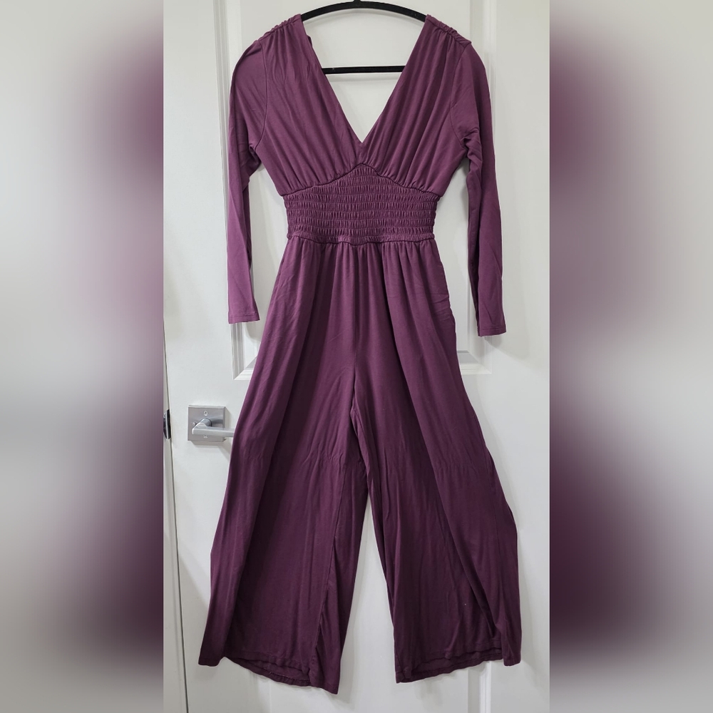 Old Navy Purple V Neck Jumpsuit